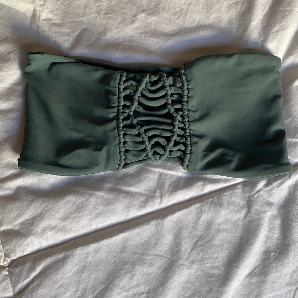 Mikoh Green Bandeau Swim Top